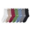 Calcetines Mihimihi de Primavera y Verano, Estilo Nuevo, con Lazo, de Media Pantorrilla para Mujer, Calcetines Deportivos de Algodón con Costuras Cosidas a Mano, Empaquetados Individualmente