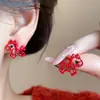 Brincos de franja com pingente cravejado de diamantes, estilo hot girl doce e cool, versáteis para o trabalho, brincos elegantes e luxuosos de alta qualidade