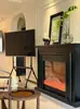 Móvel de TV com Lareira Estilo Francês 1.8/2.2/ 2.4m Feito de Madeira Maciça para Uso Doméstico na Sala de Estar com Decoração de Chama Simulada e Aquecimento Elétrico