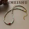 Collar de Cuentas de Ábaco Colorido Versátil Simple y Elegante Moda Vintage de Primavera con un Toque de Lujo Ligero de Alta Gama, Cadena de Clavícula en Capas para Mujer