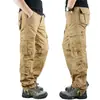 Overol Multibolsillos para Hombre de Exterior Resistente al Desgaste Algodón Puro Casual Ropa de Trabajo Pantalones Juventud Protección Laboral Holgado Tallas Grandes