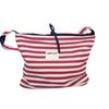 Chegada Nova da Primavera Bolsa Transversal Simples Versátil Estilo Ins de Lona Listrada Jeans Bordada com Letras para Trabalho e Bolsa de Trabalho para Mulheres