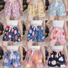 Pantalones cortos de seda de algodón para mujer, verano, finos, florales japoneses, con caída, cintura elástica, pijama, algodón artificial, pantalones individuales, suministro directo de fábrica