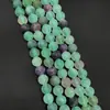 Fluorita de color natural esmerilada cuentas sueltas cuentas sueltas de cristal de colores pulsera semiacabada accesorios para pulsera de cuentas cuentas redondas