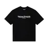 Serie de camisetas casuales de algodón puro de manga corta, unisex, de marca moderna, con tres etiquetas completas, patrón digital transfronterizo Margiela, cuello redondo