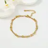 Pulsera Sencilla de Cuentas de Doble Capa Que No Se Desvanece, Nuevo Diseño Dorado Ins de Nicho, Joyería de Mano para Mejor Amiga