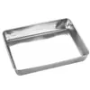 Plato cuadrado de acero inoxidable estilo coreano con asas para servir pollo frito y aperitivos, apto para bares y restaurantes, uso comercial, en stock para suministro directo