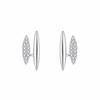 Aretes de botón de doble capa de plata esterlina S925 Fangxing para mujer, aretes irregulares, diseño de nicho moderno, aretes de moda personalizados con incrustaciones de diamantes
