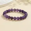 Joyería Popular de Venta Caliente Transfronteriza Europea y Americana Pulsera de Piedra Natural de 8 mm Amatista Ojo de Tigre Ágata Pulsera Joyería