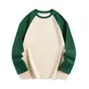 Camiseta de algodón con mangas raglán largas para hombre y mujer, top de otoño holgado de moda, marca top, entrenamiento de tablero grande, parte superior de baloncesto pesada para hombros