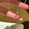 Collar de Diamante Brillante Ultra Fino con Forma de Rombo para Mujer, Diseño de Nicho, Simple y Moderno, Lujo Ligero, Cadena de Clavícula de Alta Gama, Envío Directo de Una Pieza