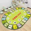 Tapete para Educação Infantil, Tapete Oval para Chão, Tapete de Ensino para Professor, Tapete de Sala de Aula, Área de Leitura, Tapete Resistente ao Frio e a Manchas