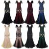 Vestido de Lentejuelas Transfronterizo de Amazon Vestido Gatsby Vintage talla grande Vestido de Fiesta de Banquete