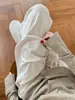 Pantalones grises para mujer 2026 nuevo estilo otoño pantalones casuales holgados rectos de cintura alta pantalones de pierna ancha estrecha