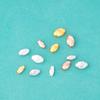 Cuentas de arroz ovaladas con forma de ojo de gato dorado bañadas en plata de ley S925, cuerda trenzada con cuentas, accesorios de plata