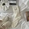 Calcetines Finos de Marca de 26 Años para Primavera/Verano, Estilo Coreano, Inspirados en Ballet, con Moño Bordado, Huecos, Transpirables, Sin Costuras, hasta la Mitad de la Pantorrilla, Zhejiang