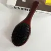 Peine Universal con Cojín de Aire, Peine Masajeador para Mujeres, Peine Meridiano para la Cabeza para Cabello Largo, Peine de Tablero Grande, Peine de Madera con Bolsa de Aire para Alisar el Cabello en Casa