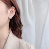 Pendientes de plata S925 con forma de aguja, estilo coreano, con perlas francesas, elegantes y combinables, para mujer, 2020.