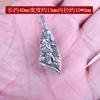 Accesorios de colgante de púas de aleación de plata de Xizang, dientes de perro de plata, colmillos de mastín tibetano de Xizang, accesorios de plata con incrustaciones