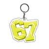 Pelotas deportivas de personalidad transfronterizas 67 colgante acrílico 2D decoración de bolsa plana empaque decoración de espejo retrovisor de coche número colgante