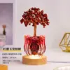 Árvore de Citrino Natural Amazon Tulip Tulip Treasure Bowl Árvore da Fortuna Lâmpada de Ambiente Luz Noturna USB Enfeite Atrator de Fortuna