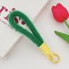 Nova moda personalizada de pelúcia para celular, cordão curto, pingente de chaveiro de celular com cordão de pulso de moda boutique