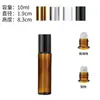 Frasco Decantador Transparente com Rolo de 10ml de Alta Qualidade Frasco de Vidro Transparente para Óleo Essencial Frasco Redondo Reto para Amostra de Perfume Frasco Vazio