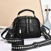 Bolsa Quadrada Pequena Versátil de Couro Macio com Grande Capacidade e Textura Transfronteiriça para o Dia a Dia Portátil Nova Bolsa Transversal de Ombro Largo Feminina Retrô