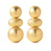Pendientes metálicos brillantes exagerados de venta caliente transfronterizos, pendientes colgantes geométricos redondos irregulares, pendientes de alta gama, al por mayor en stock
