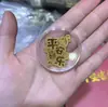 Pegatina Pura de Oro 999 para Teléfono Móvil 2mg Atrae Riqueza Hazte Rico Pegatina Cultural Creativa Princesa Por Favor Hazte Rico Pegatina Decorativa para Teléfono Móvil Venta al por Mayor