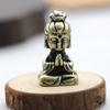 Pingente de Latão Puro, Joia Feita à Mão, Acessório Chaveiro Guanyin, Presente Criativo, Pingente Pequeno, Chave de Carro