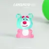 Desenho animado fofo mini colorido urso morango enfeites de carro pingente resina DIY chaveiro acessórios material atacado