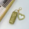 Llavero de Bolsita para Labial Transfronteriza, Fácil de Llevar, Bolsita para Labial con Lentejuelas y Brillo con Espejo, Colgante de Bolsa, Bolsita para Labial