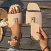 Ventas Directas de Fábrica Transfronterizas Chanclas Planas Casuales para Mujer Punta Abierta Sandalias Estilo Nuevo 2026 Uso al Aire Libre Versátiles Casuales para Mujer 42