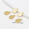 Colgante Pequeño de Ábaco con Carácter de Fortuna de Oro Real Chapado en Oro de 18 Quilates para Joyería DIY, Dijes Pequeños, Aretes, Colgantes para Orejas, Pulseras, Collares D105