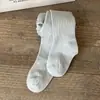 Leggings Finos de Forro Polar para Bebé Otoño Invierno Rayas Finas Cepillados Alta Elasticidad Engrosados Versátiles Calcetines Blancos