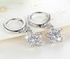 Pendientes largos de plata para mujer, con hebilla para la oreja, estrellas, copos de nieve, cristal sintético, temperamento de Corea del Sur, joyería de moda para las orejas, venta al por mayor