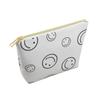 Bolsa de Cosméticos Digital Impresa Multifuncional con Cara Sonriente, Linda y Resistente a las Manchas, Portátil, de PU, Impermeable, para Guardar Artículos de Tocador y Cosméticos