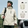 Chaqueta de Asalto Tres en Uno para Exteriores, Chaqueta Cálida, Nuevo Estilo Otoño e Invierno para Hombres y Mujeres, Ropa de Montañismo con Capucha, Cortavientos e Impermeable