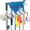 Soporte Multifuncional Mágico para Mopa Soporte para Escoba Pinza para Mopa Gancho Gancho para Baño Estante de Almacenamiento para Escobas Fuerte Suministro Directo de Fábrica