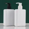 Frasco Quadrado de Loção 200ml Frasco com Válvula de Pressão Frasco de Álcool em Gel Frasco de Plástico Pet Frasco de Sabonete Facial Sub-Frasco de Gel de Banho
