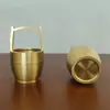 Adorno de Escritorio Cubo de la Fortuna Estilo Chino de Latón Puro, Cubo de Agua Pequeño, Decoración para Sala de Estar, Pequeña Vajilla de Latón al por Mayor