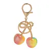 Chaveiro de Cereja Popular Transfronteiriço Joia Pingente de Cereja Multicor Simulada Pingente de Bolsa da Moda Chaveiro de Cereja
