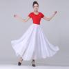 Traje Clásico Cuadrado de Xinjiang Femenino Largo Medio Falda Grande de Vuelo de 720 grados Elegante Ballet Gasa Versátil Falda de Baile A