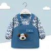 Babero de terciopelo de cristal para bebé, impermeable, antidesgaste, con bolsillo de arroz, para otoño e invierno, delantal para madre y bebé.