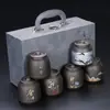 Juego de Latas de Té de Arcilla Púrpura Pequeñas Selladas a Prueba de Humedad Lata para Té Pu'Er Empaque de Té Lata de Cerámica para el Hogar Logo