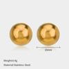 Brincos de Pino Minimalistas em Aço Inoxidável com Design Estiloso, Brincos de Pérola Redonda 1mm/4mm para Mulheres, Acessórios de Orelha em Aço Inoxidável em Alta