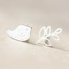 Pendientes de plata de ley 925 con forma de rama de pájaro, de plata lisa, al por mayor, de moda coreana para mujer.