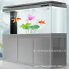 Acuario Grande de Aleación de Aluminio para Sala de Estar, No Requiere Cambio de Agua, Filtro de Fondo Ultra Transparente, Acuario para Entrada, Tanque de Peces Pantalla de Partición Montado en la Pared