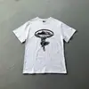 Camisa Masculina Manga Curta Solta Tendência Hip-Hop Streetwear Americano Popular Transfronteiriço Marca Tendência Estampada
